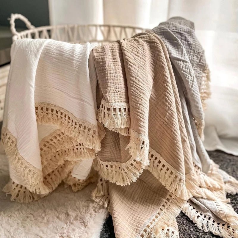 Fringe Wrap Baby Blanket Towel - Kalsha