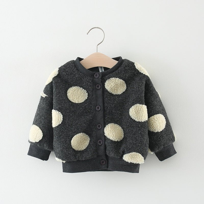 Kids's Clothing Girls' Large Polka Dot Coat - Kalsha